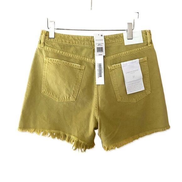 Jonathan Simkhai Denim Distressed Lime Drop Shorts cut offs Sz 32 NWT $195 - Picture 7 of 12